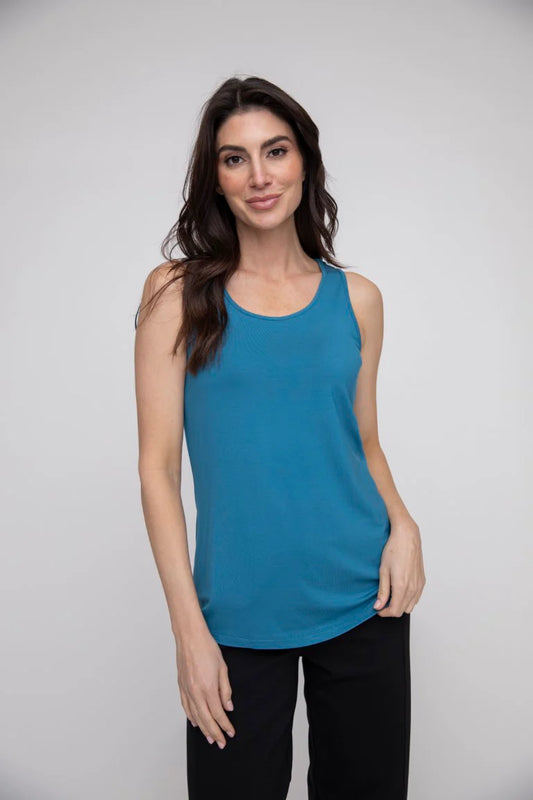 Foundations Knit Layering Tank Ocean