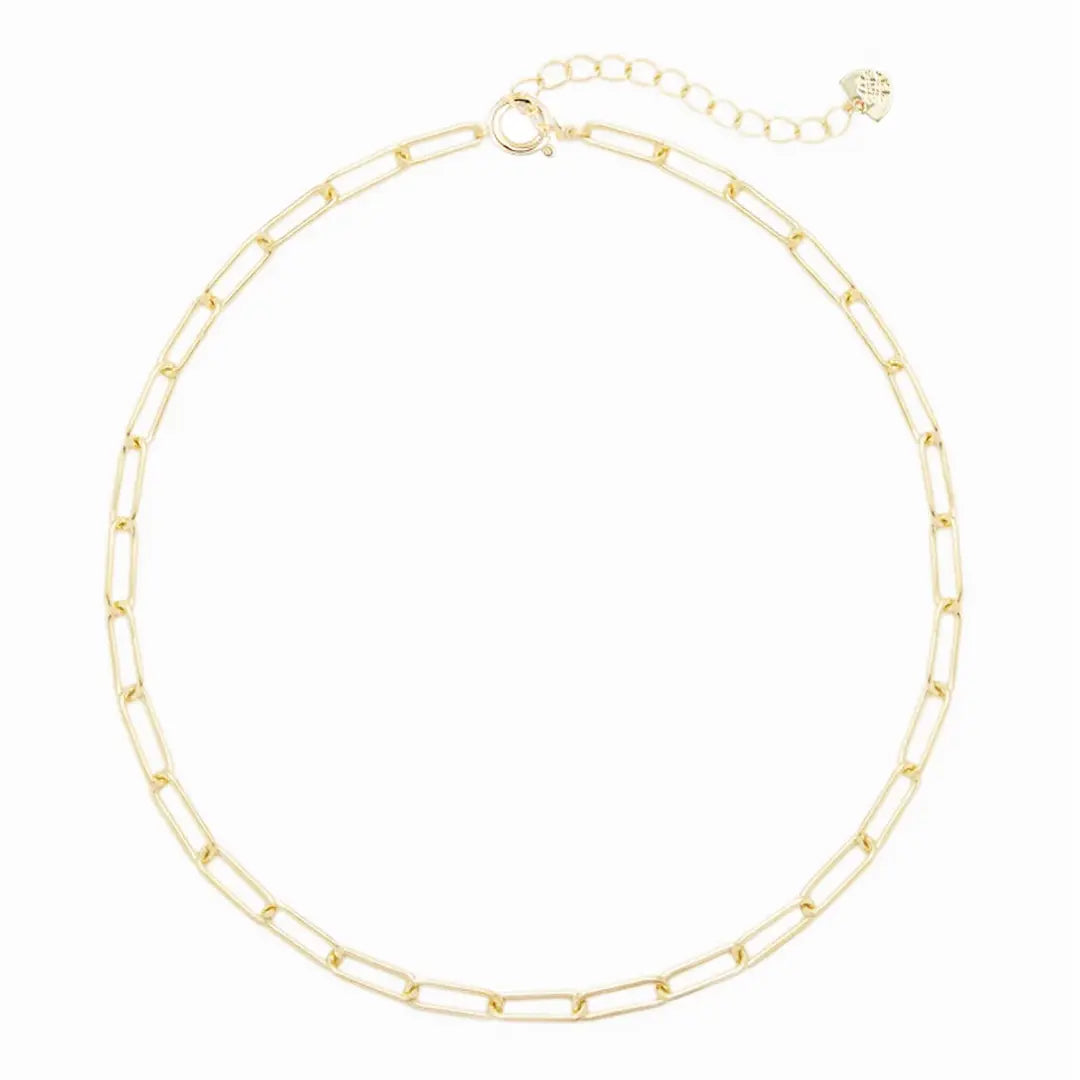 Chain (Paperclip) Layering Necklace in Gold