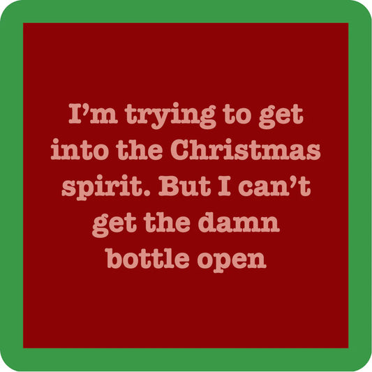 Coaster XMAS Merry Drunk