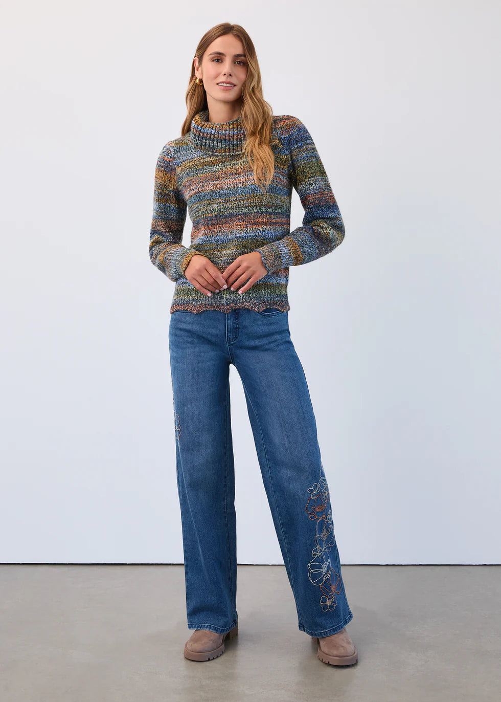 Envelope collar sweater