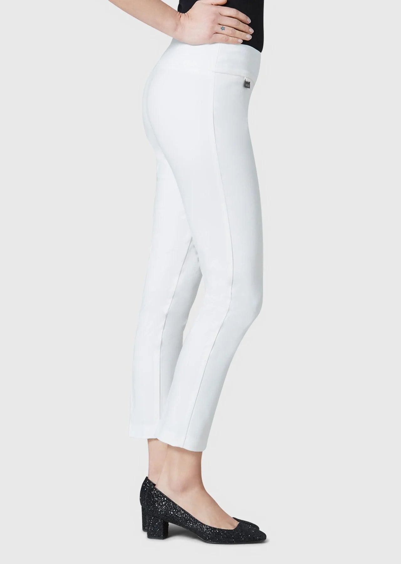 Kathryne Fabric 28'' Ankle Pant White