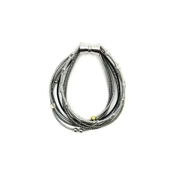 Multi Strand Wire Bracelet with Magnetic Clasp