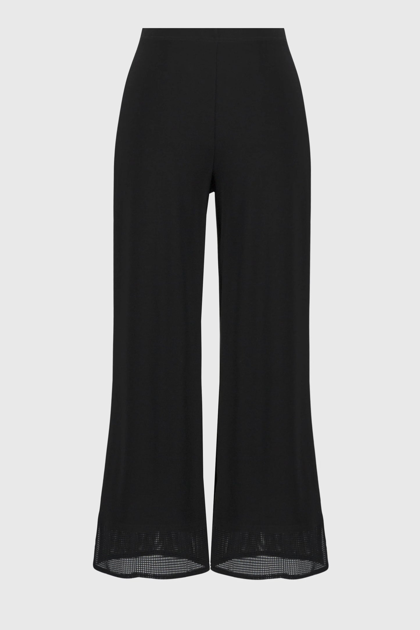 Silky Knit Culotte Pants With Mesh Detail