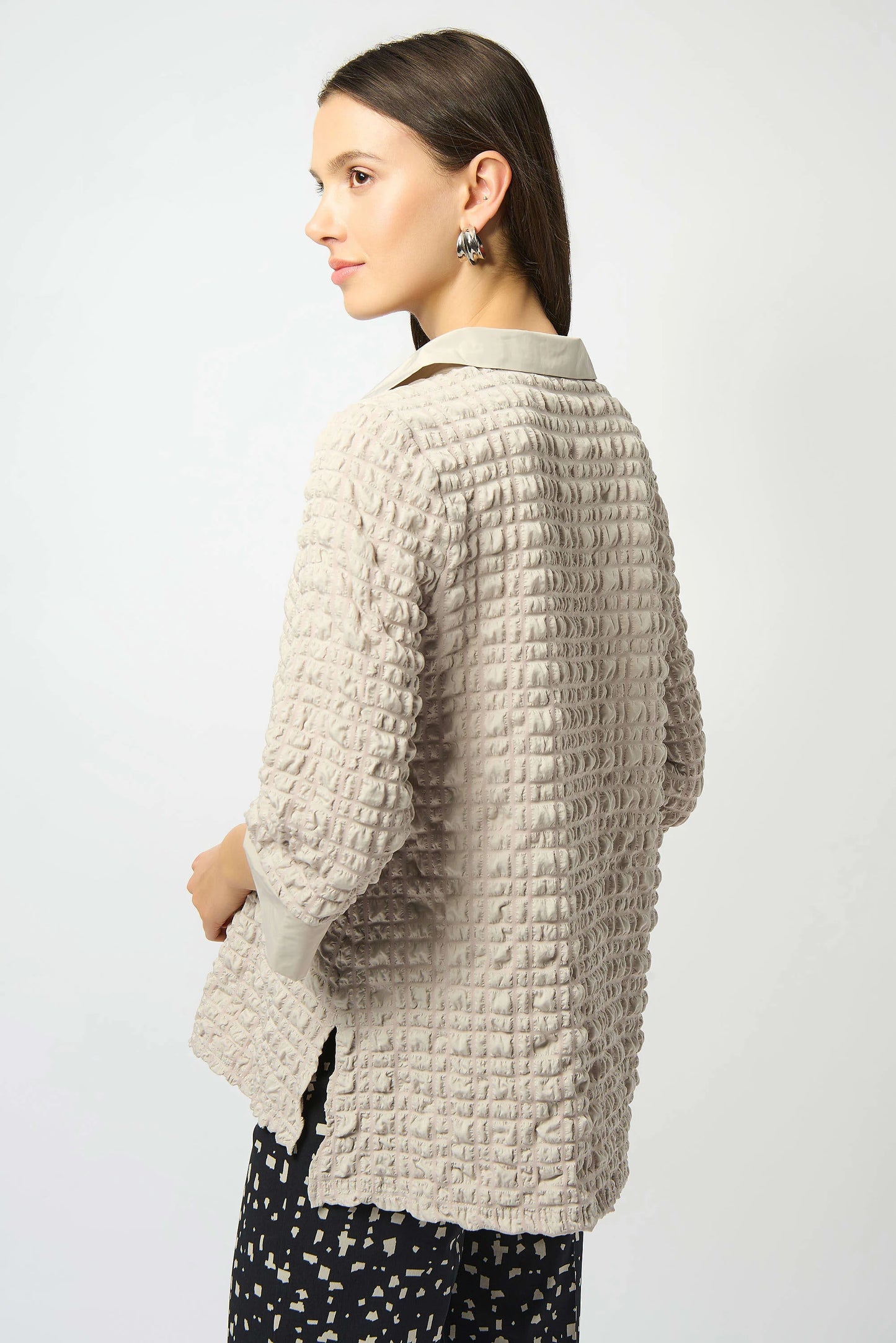 Bubble Jacquard A-Line Top
