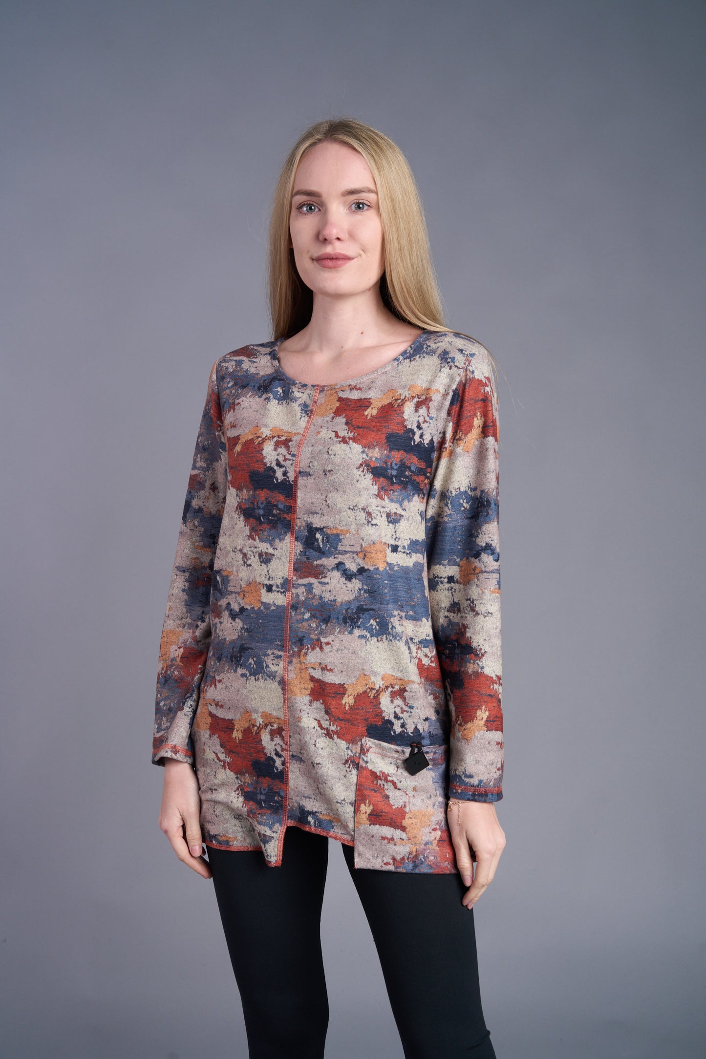 Earthy Brushstroke Pocket Tunic