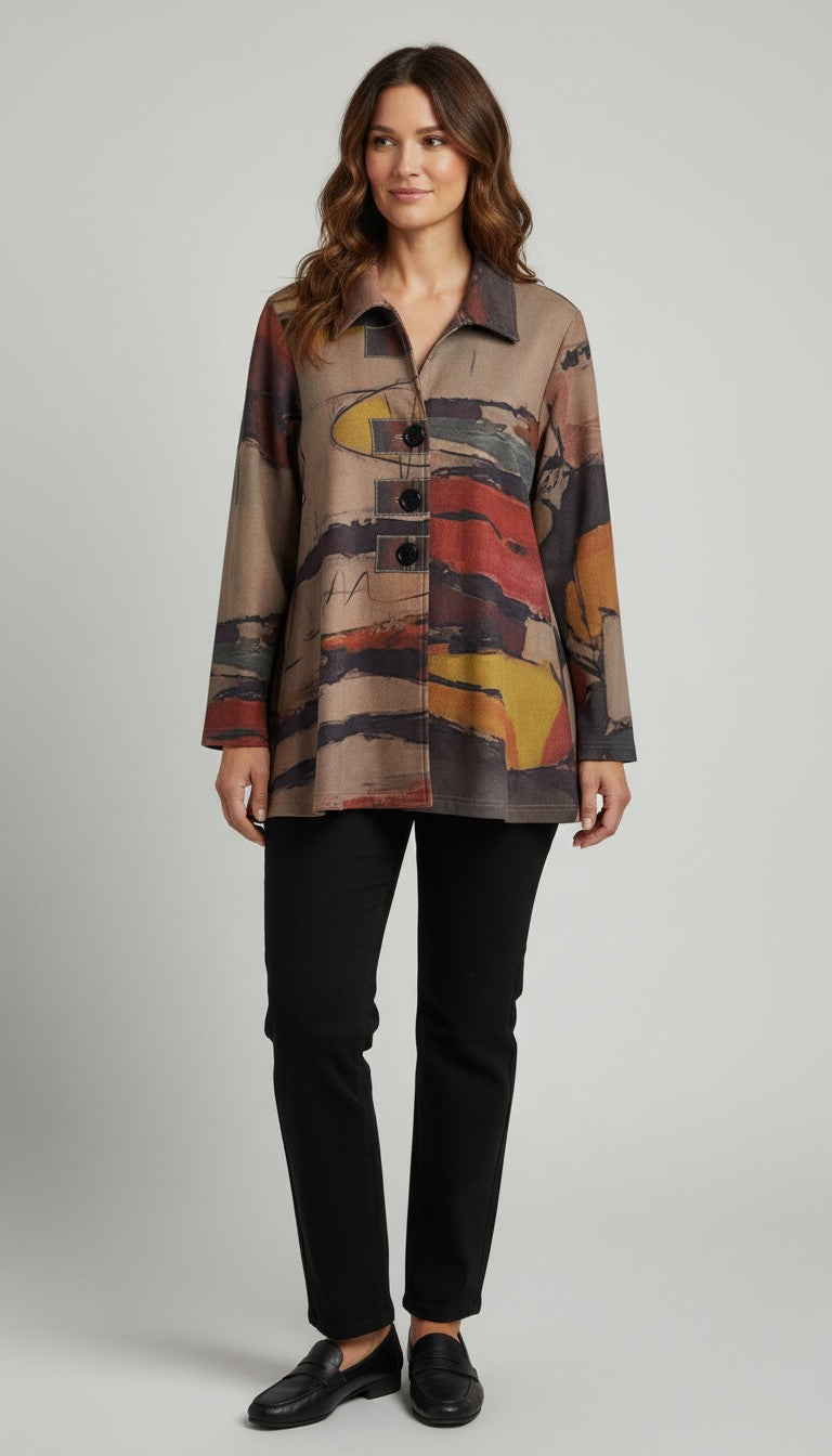 Suede 3 Button Jacket