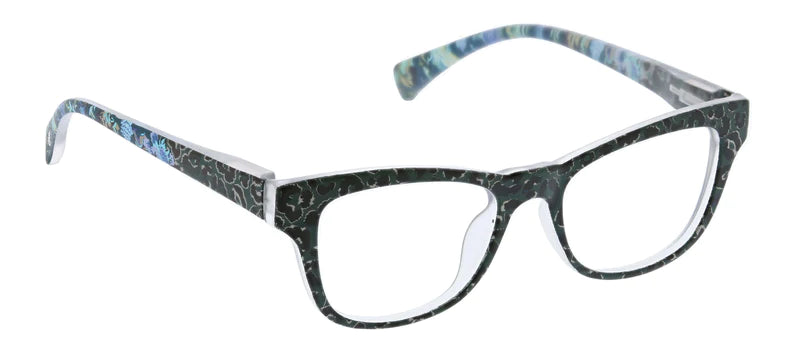 Orchid Island Focus Green Leopard Floral/Eyeglasses 2.00
