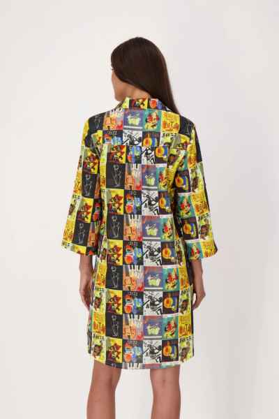 Jazz Print Shirt Dress