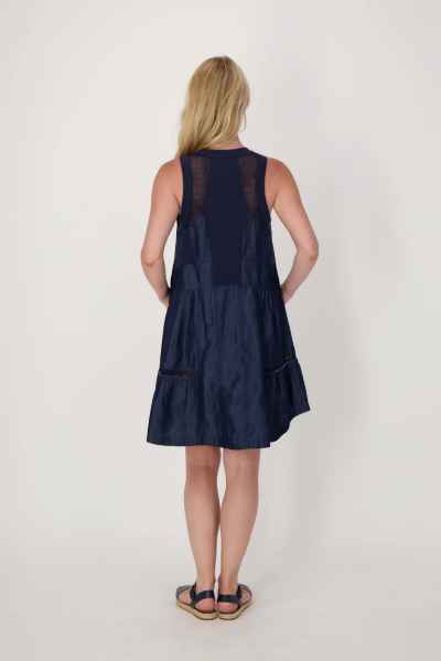 Zip Front Multi Media Dress