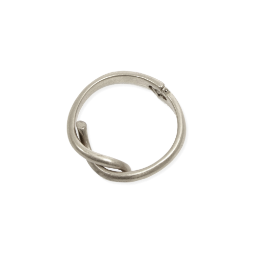 Silver Over Lock Bangle Bracelet