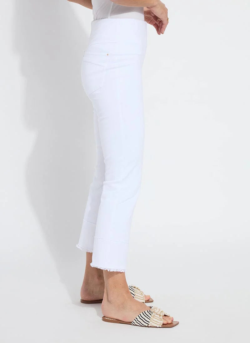 Dara Seamed Hem Crop Denim (25" inseam)