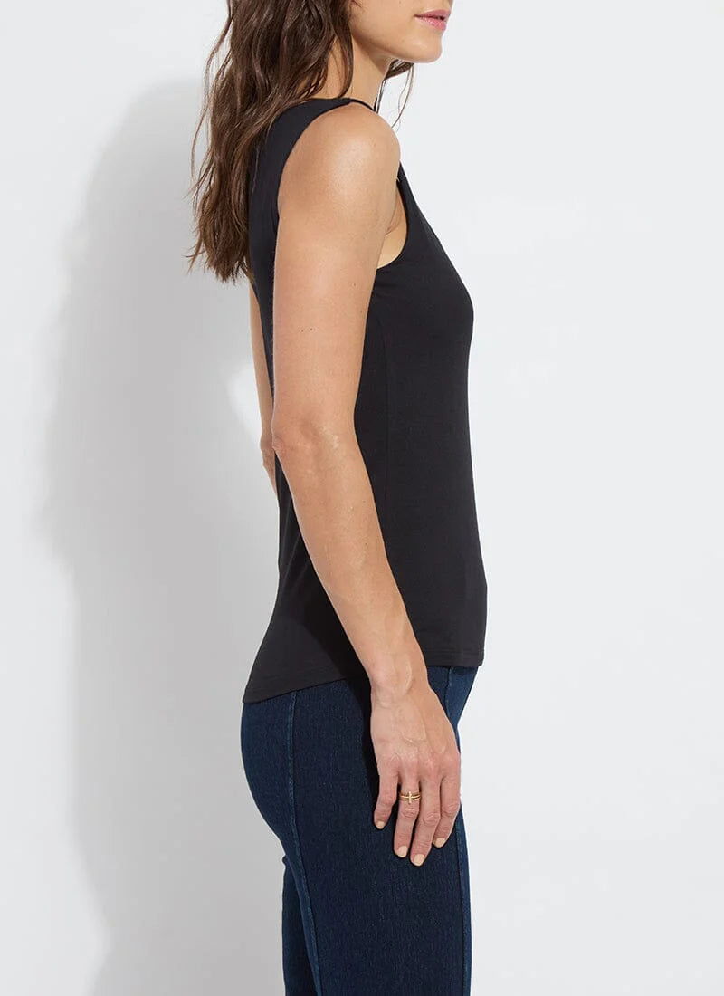Evie Scoop Neck Tank Black