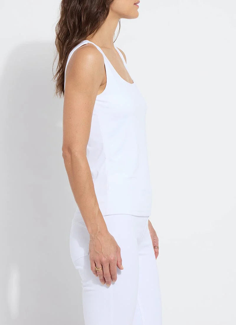 Evie Scoop Neck Tank White