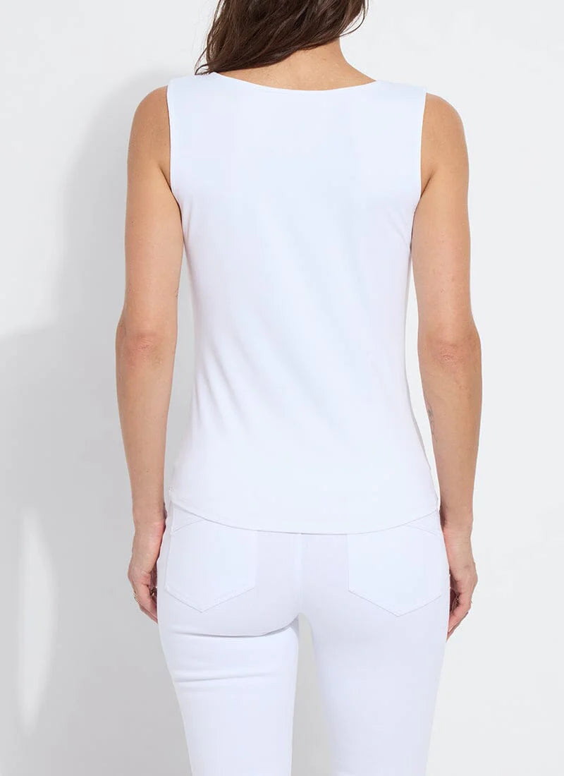 Evie Scoop Neck Tank White