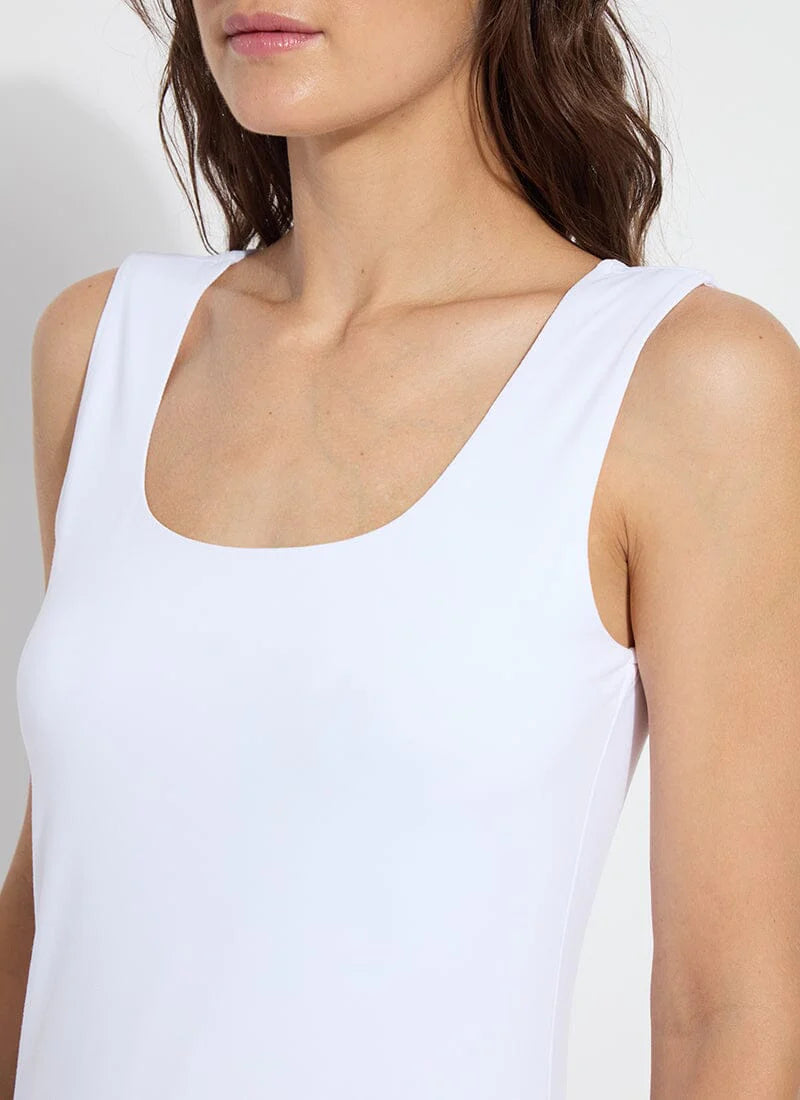 Evie Scoop Neck Tank White