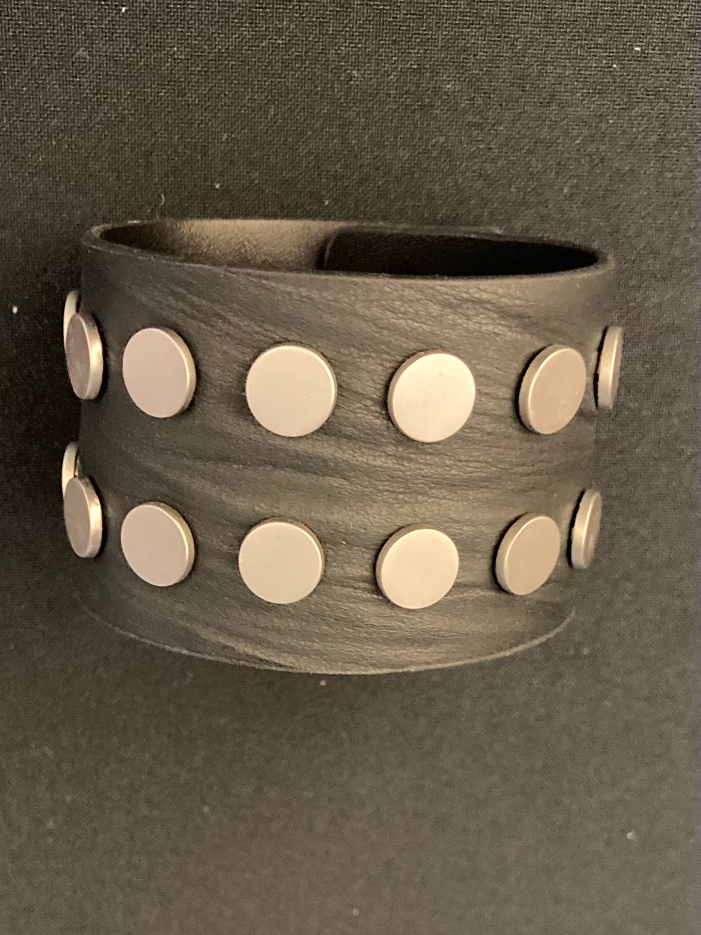 Black Cuff with Silver Accents