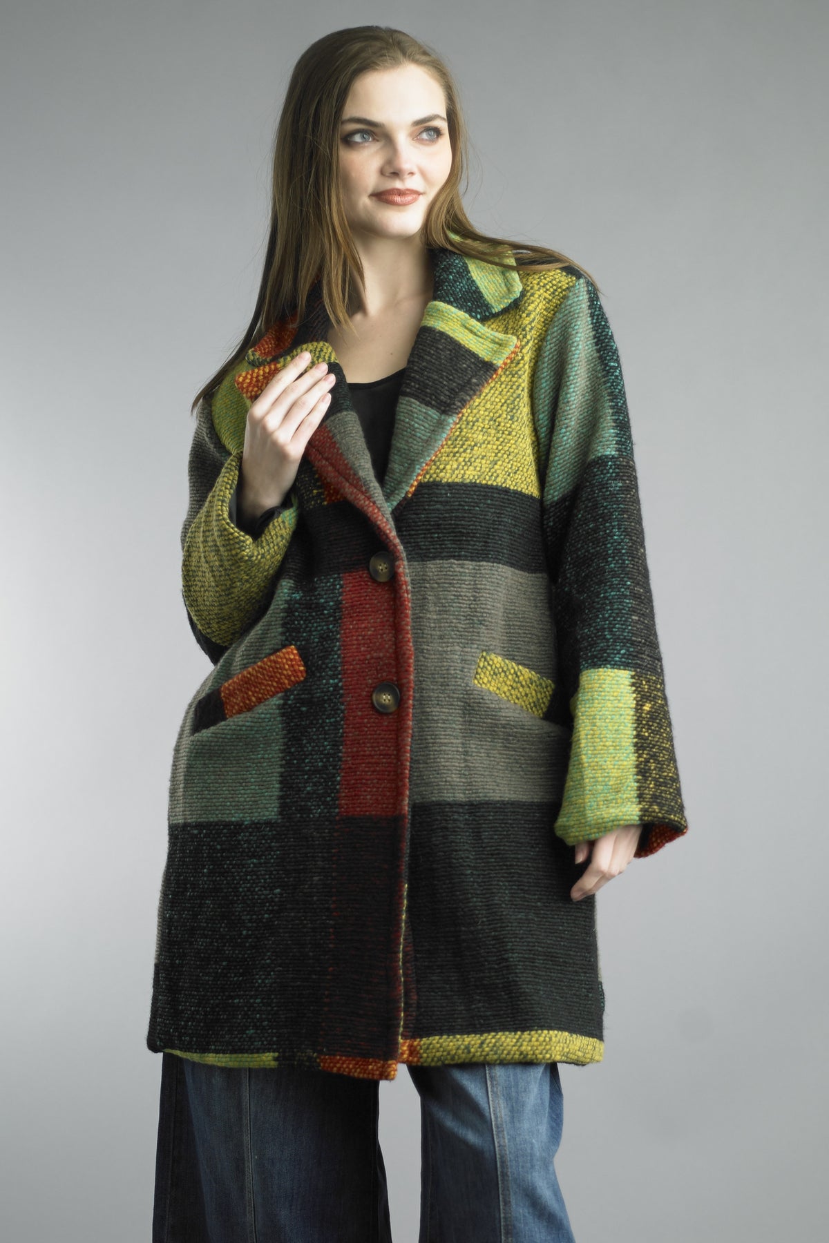 Boucle Patchwork Coat