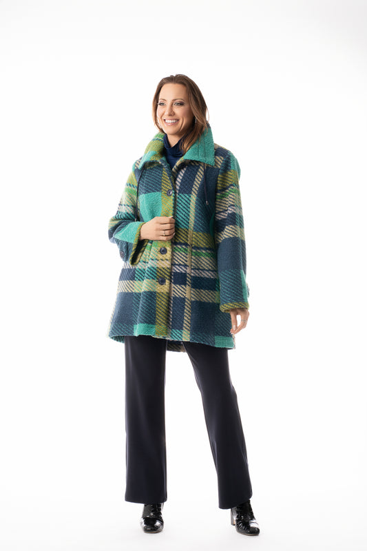 Glacier Plaid Coat
