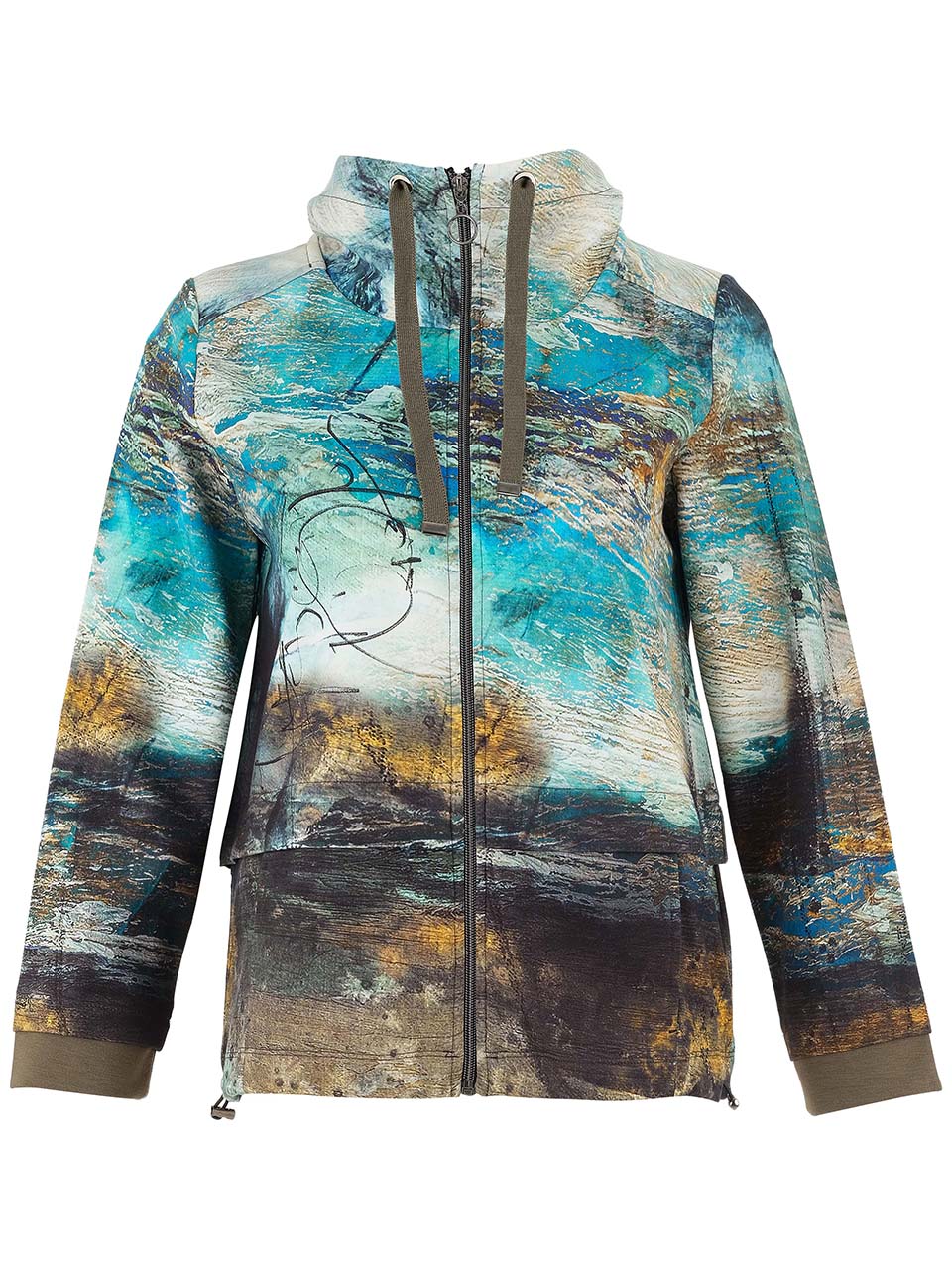 Artistry in Motion Printed Zip-Up Jacket