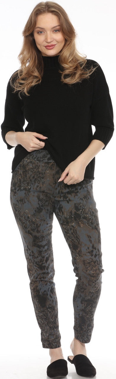Charcoal Print Pants