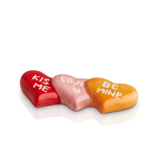 nora fleming mini conversation hearts - it's a love thing...