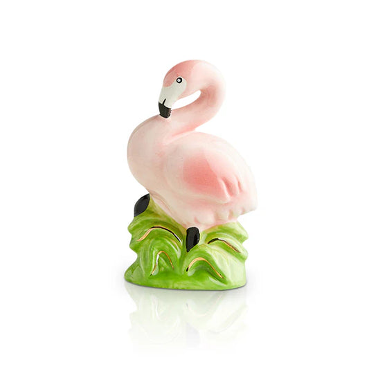 nora fleming mini tickled pink flamingo