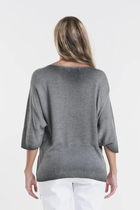 Darlene Chevron Splatter Knit Sweater