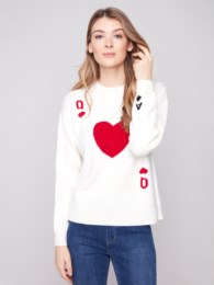 Queen Of Hearts Plush Knit Sweater