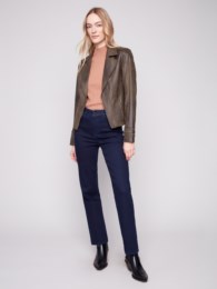 Vintage Faux Leather Jacket Spruce