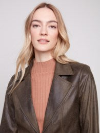 Vintage Faux Leather Jacket Spruce