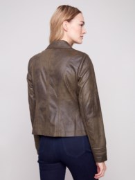 Vintage Faux Leather Jacket Spruce
