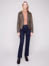 Vintage Faux Leather Jacket Spruce