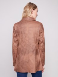 Vintage Truffle Faux Suede Jacket