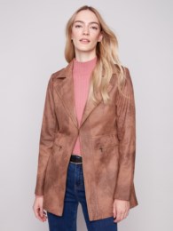 Vintage Truffle Faux Suede Jacket