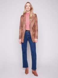 Vintage Truffle Faux Suede Jacket