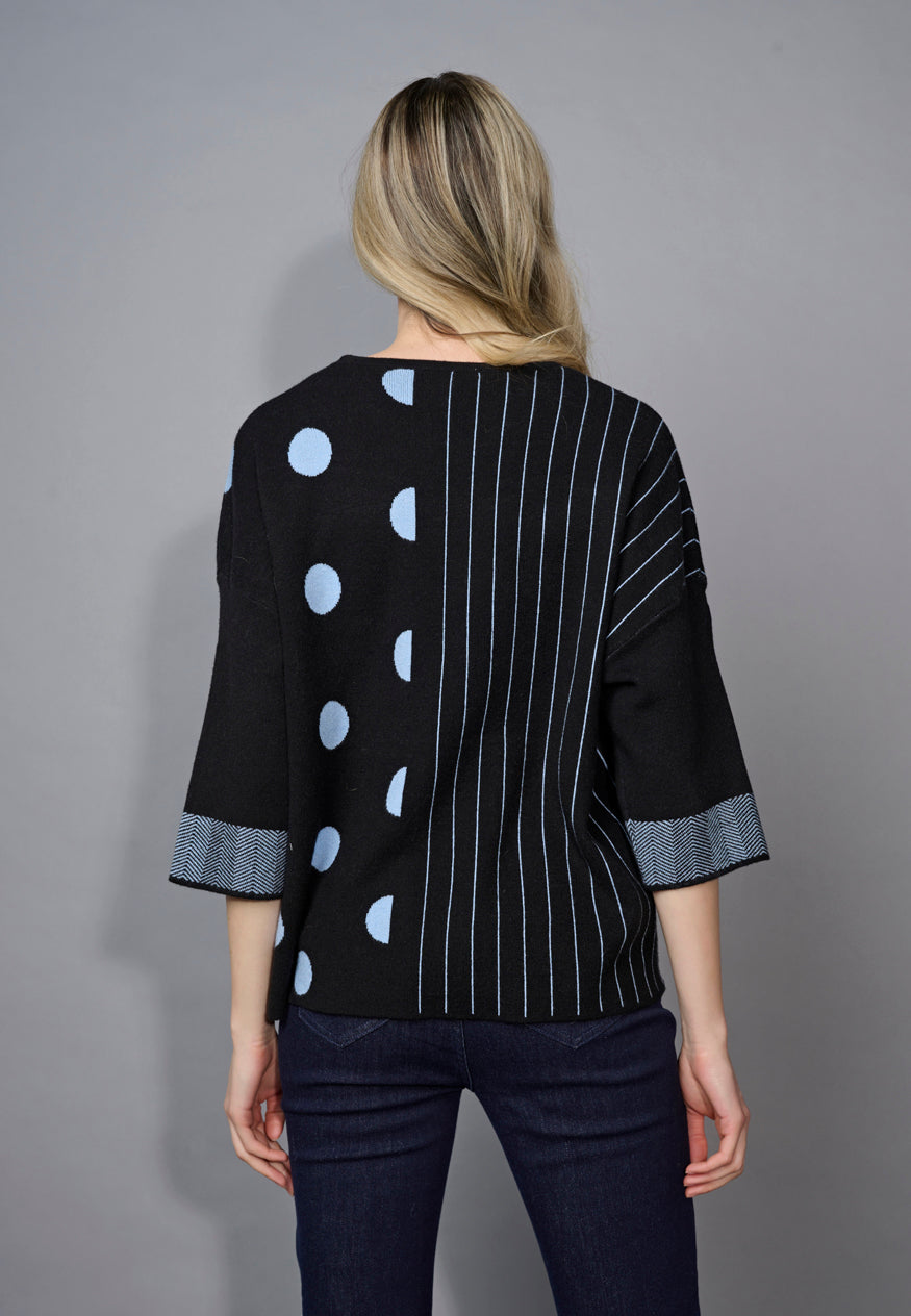 STRIPE POLKA DOT SWEATER