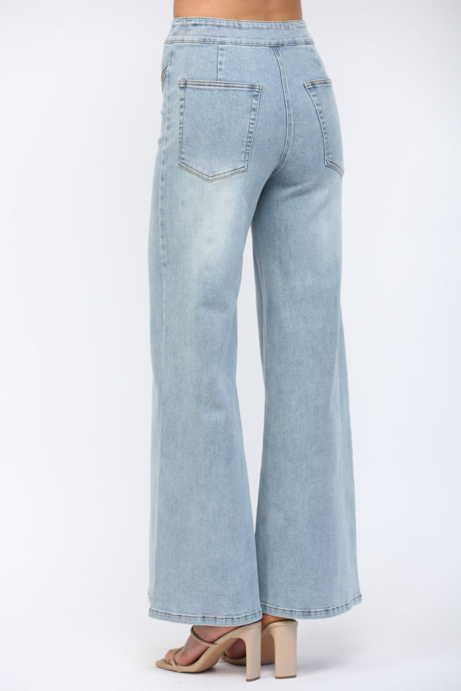 HIGH WAISTED WIDE LEG JEAN