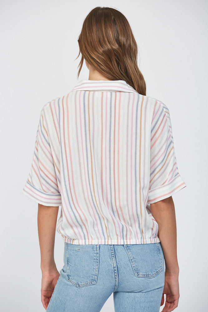 FRONT TWIST DETAIL COLLAR BLOUSE