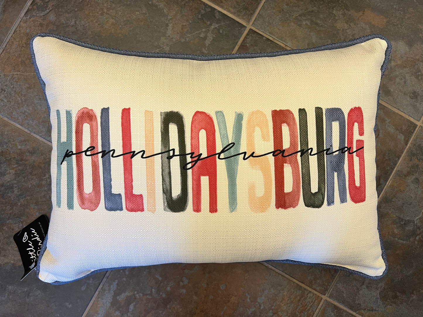 Hollidaysburg, PA Earth Tones Poster Pillow