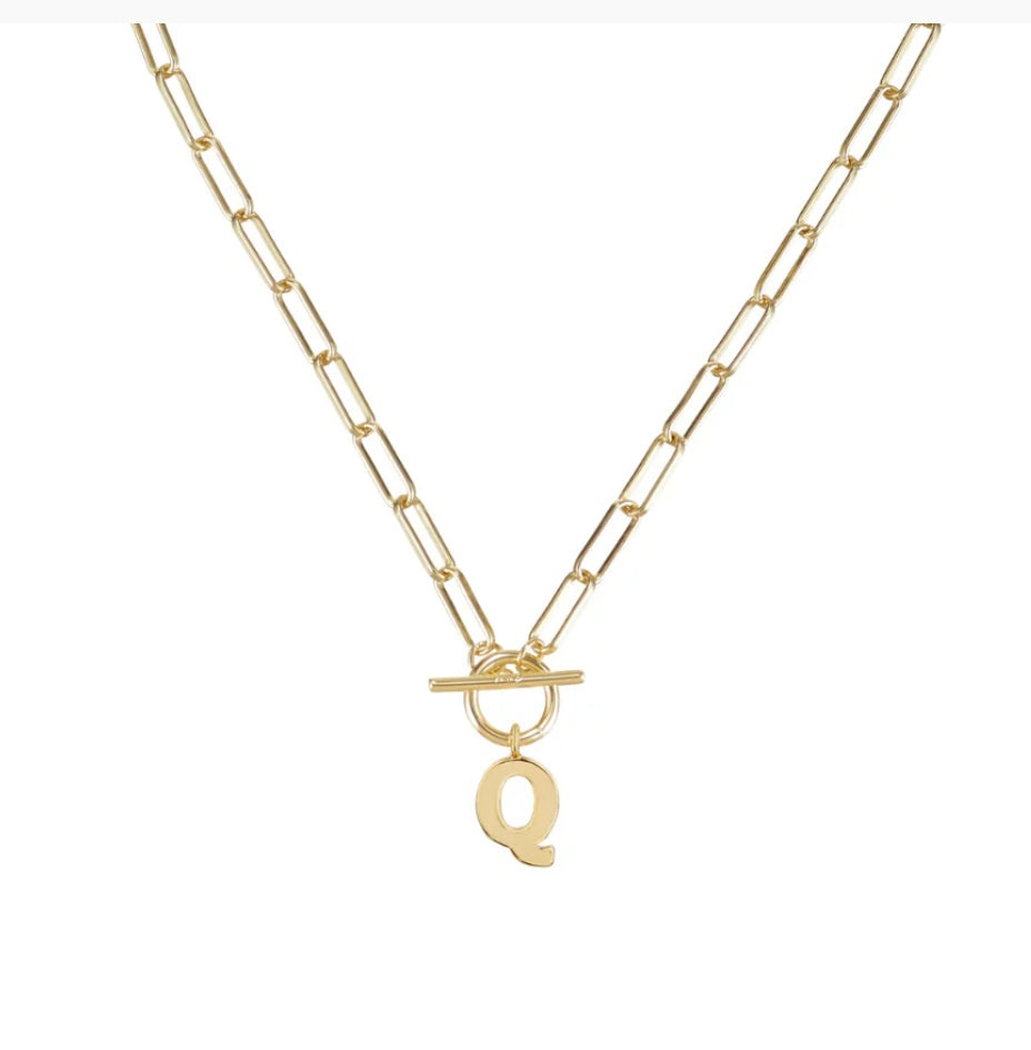 Toggle Initial Necklaces in Gold