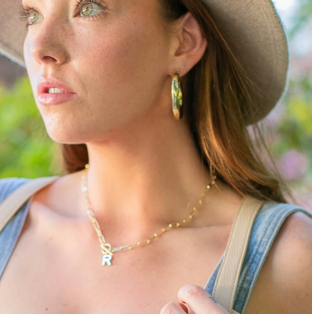 Toggle Initial Necklaces in Gold