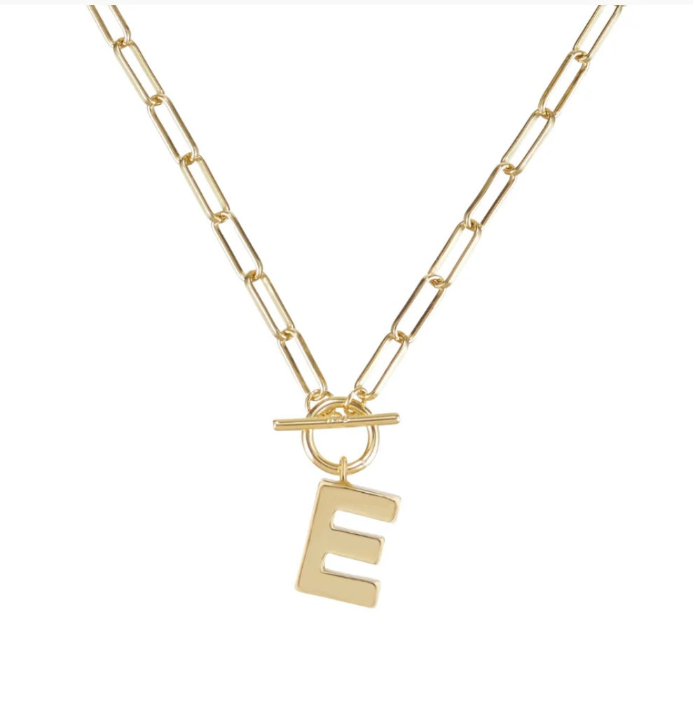 Toggle Initial Necklaces in Gold