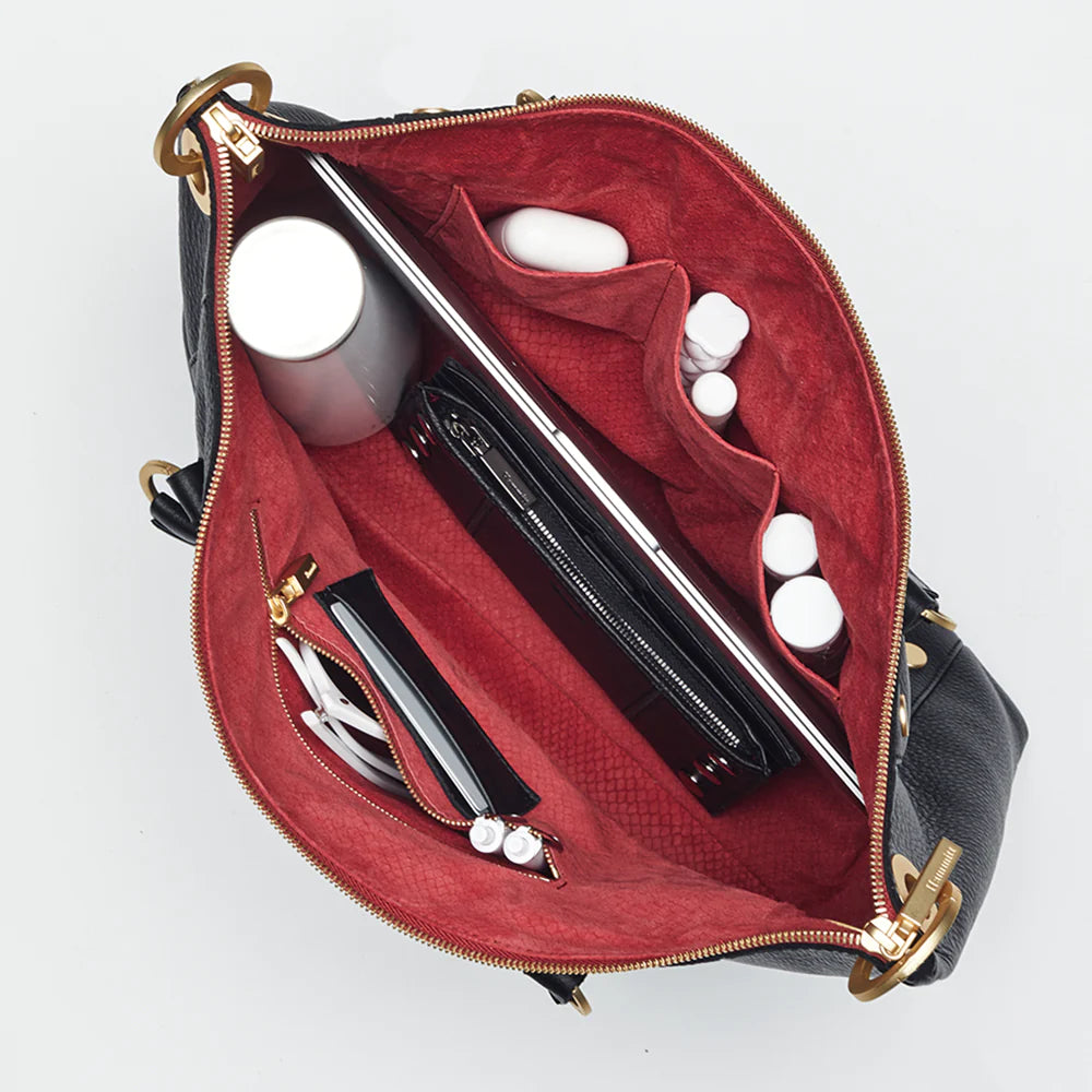 DANIEL LRG Black/Brushed Gold Red Zip