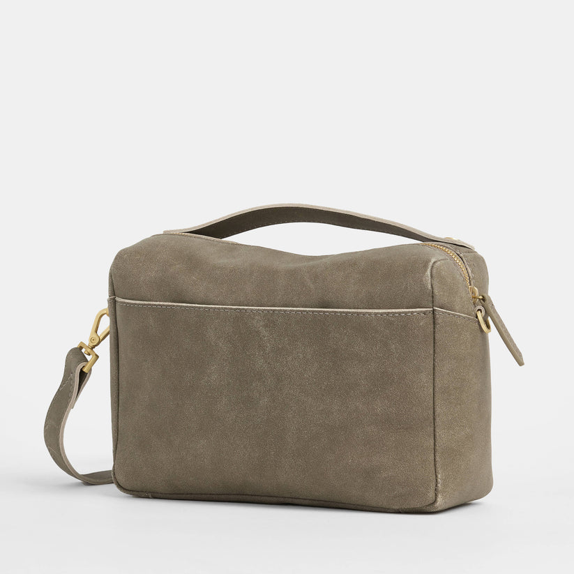 Evan Crossbody Med Pewter/Brushed Gold
