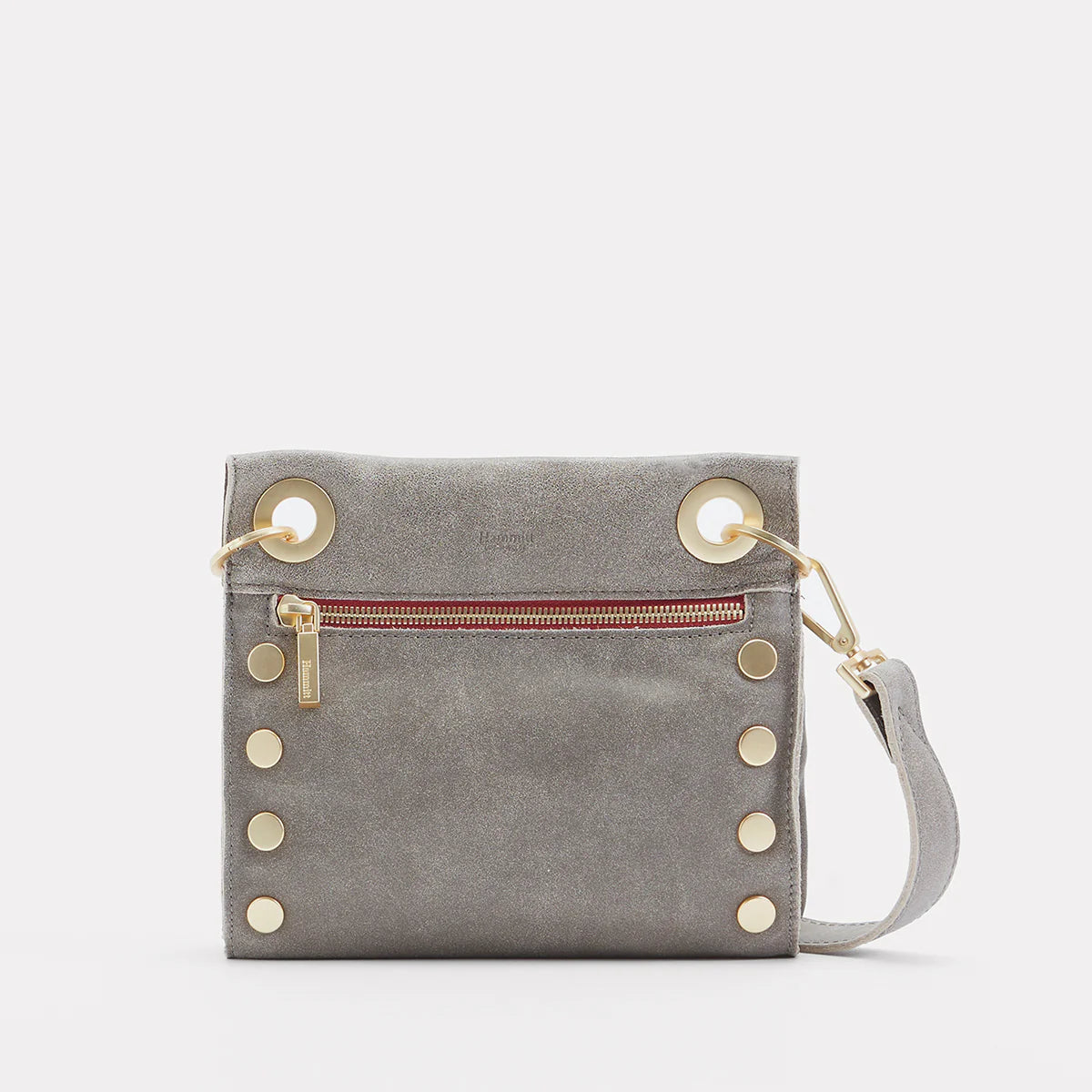 Tony Small Pewter/Brushed Gold Red Zip