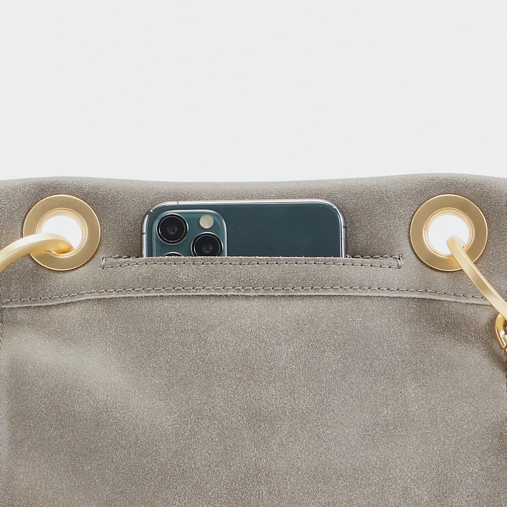 Tony Small Pewter/Brushed Gold Red Zip