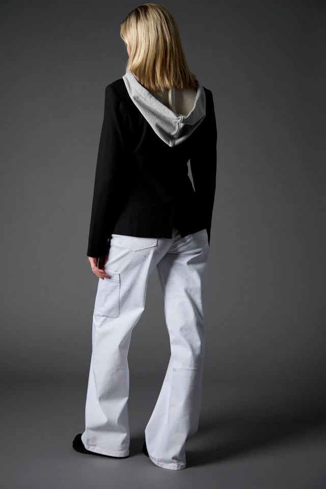 Helen Moto Blazer With Removable Grey Hoodie