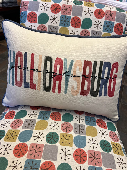 Hollidaysburg, PA Earth Tones Poster Pillow