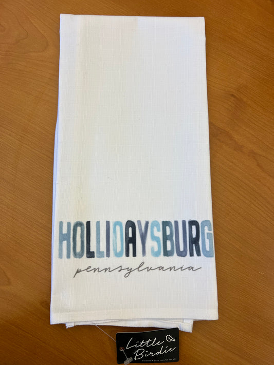 Hollidaysburg, PA Poster Multi Blue Tea Towel