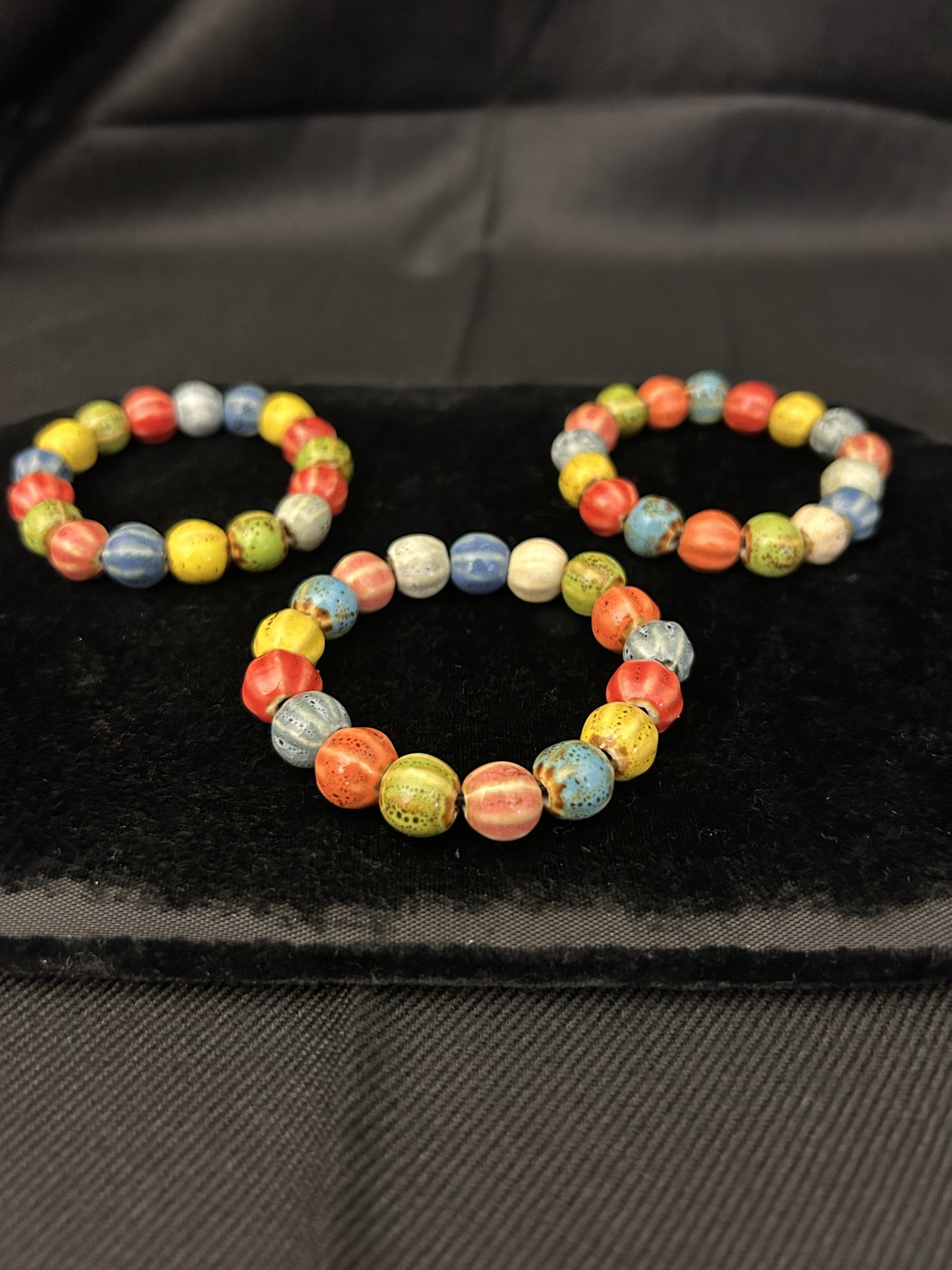 Rainbow Speckle Bead Bracelet